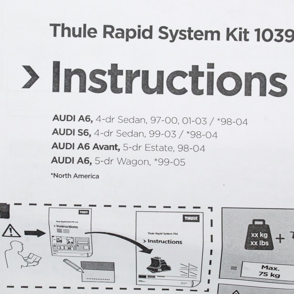 Thule Black Rapid System Kit 1039 Audi Roof Rack - SOLD AS IS - Picture 5 of 5